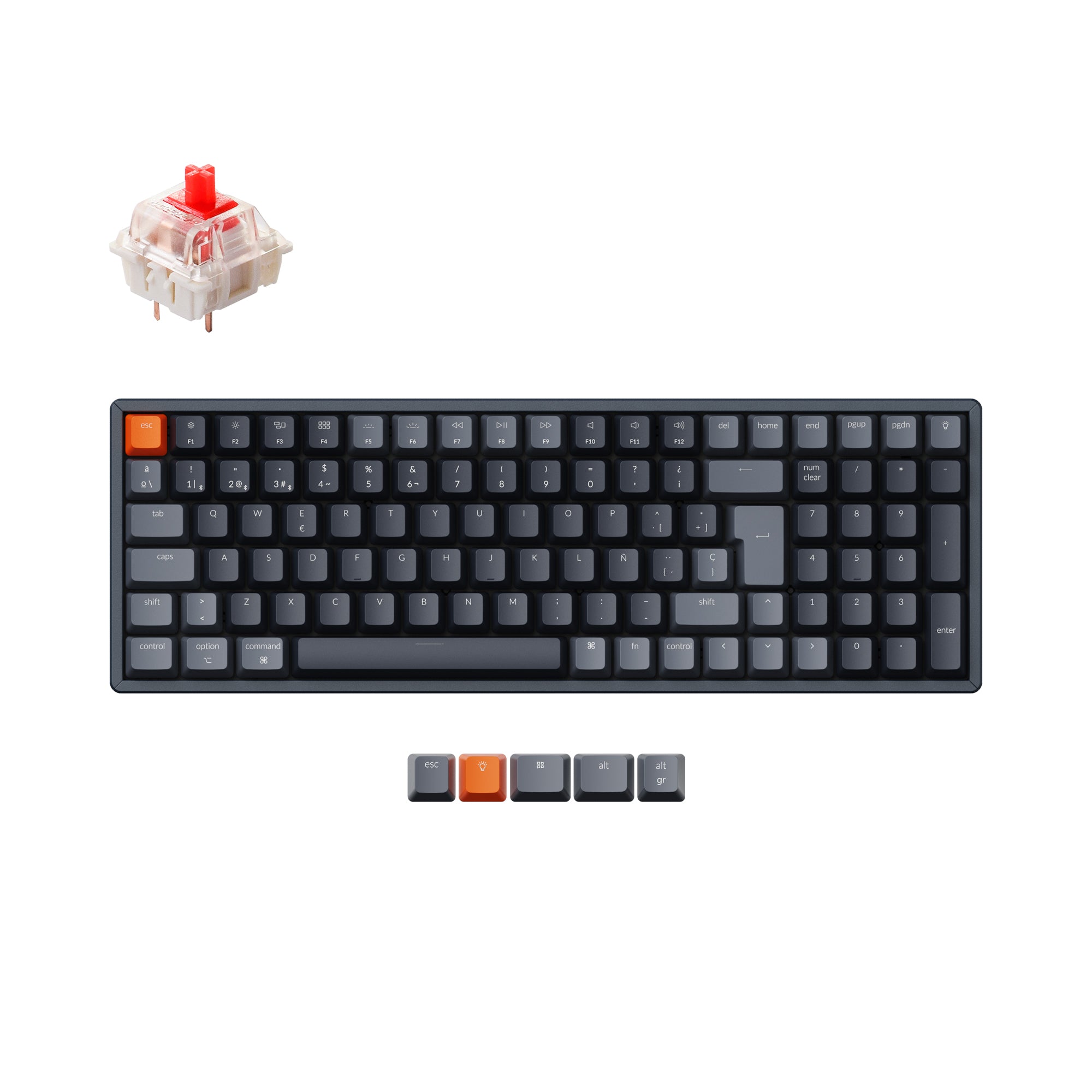 Keychron K4 Wireless Mechanical Keyboard （Spanish ISO - ES Layout) - Version 2