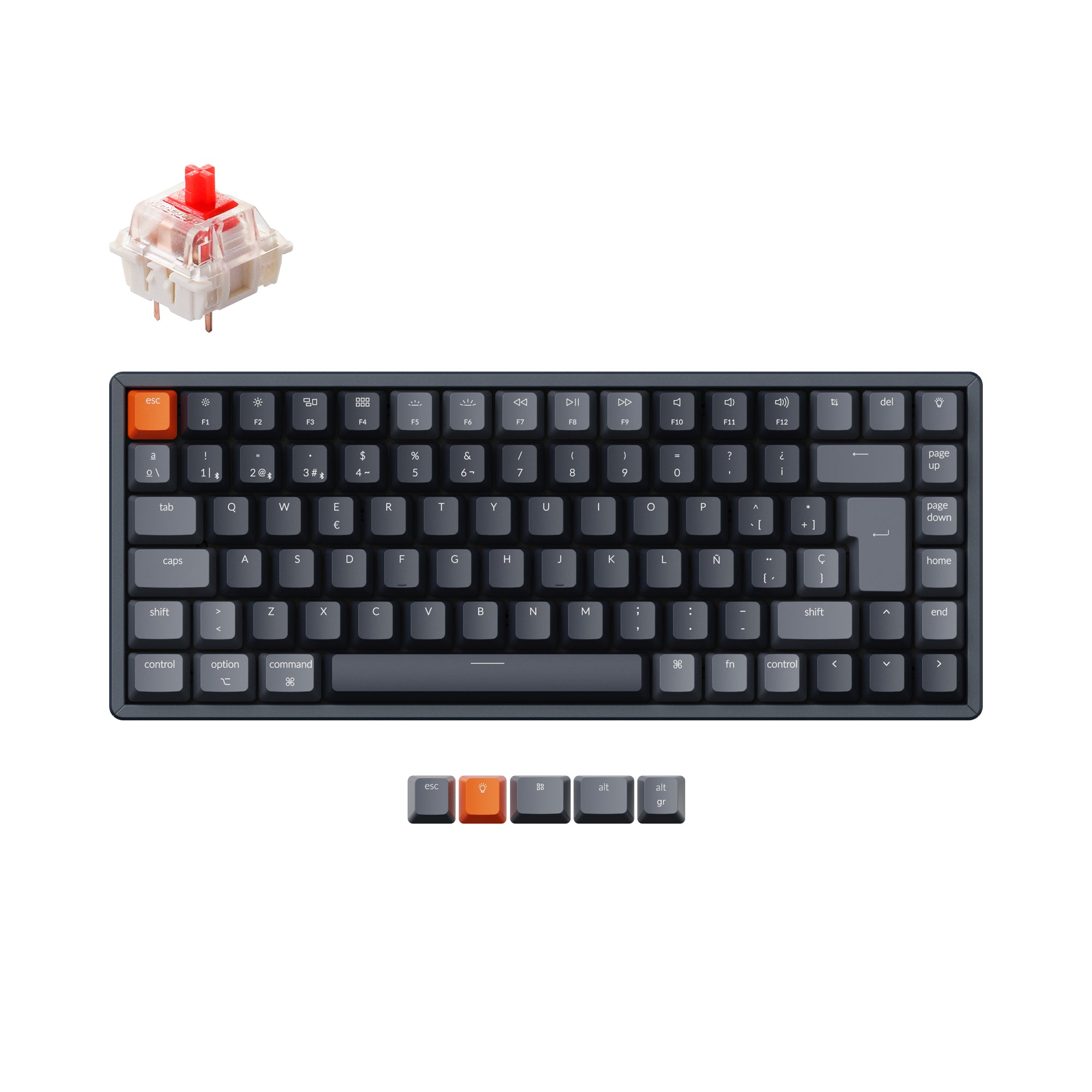 Keychron K2 Wireless Mechanical Keyboard (Spainsh ISO-ES Layout) - Version 2