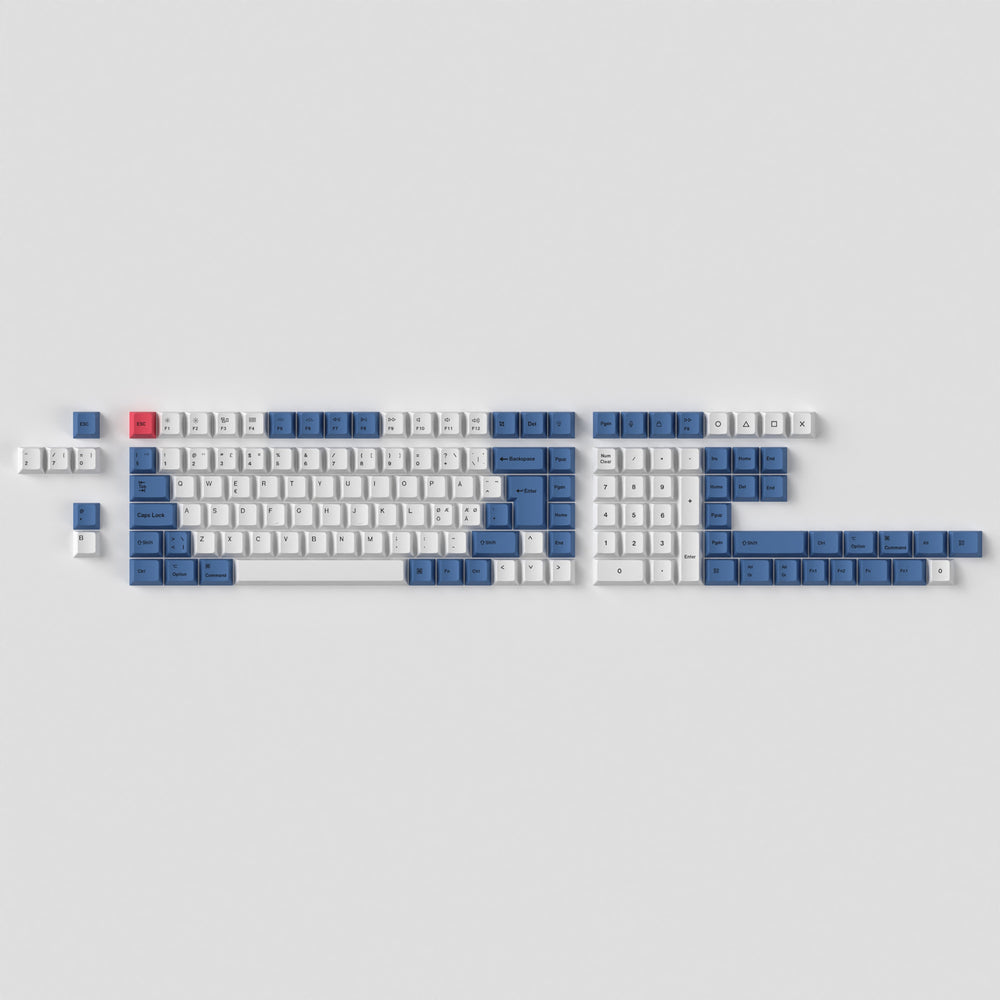 ISO Cherry Profile Dye-Sub PBT Full Set Keycap Set - Modern Blue