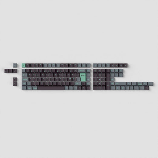 Juego completo de teclas ISO Cherry Profile Dye-Sub PBT - Hacker Mint