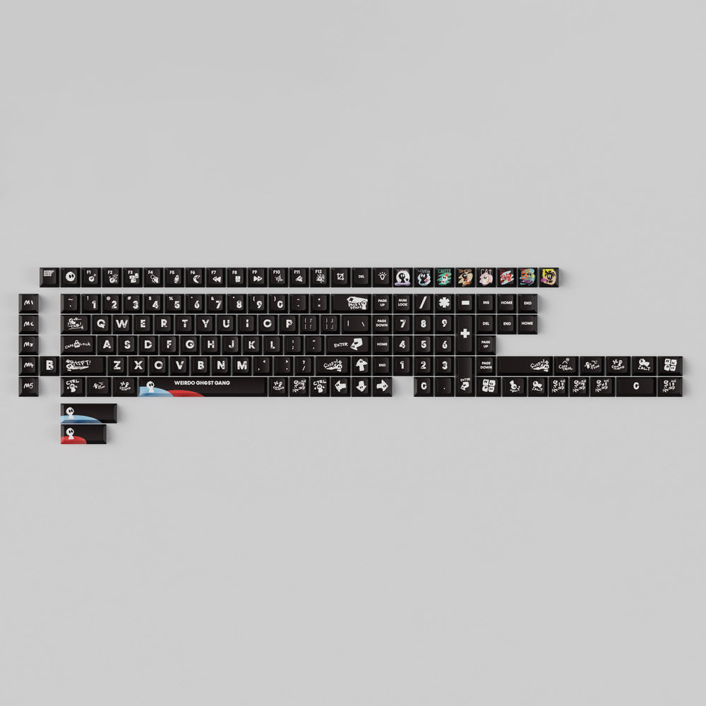 Weirdo Ghost Gang - Juego completo de teclas PBT con perfil de cereza Dye-Sub