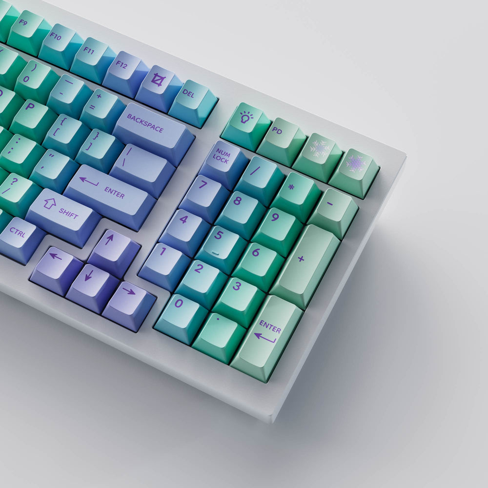Nube y Nieve - Perfil Cherry Dye-Sub PBT Juego Completo de Keycaps