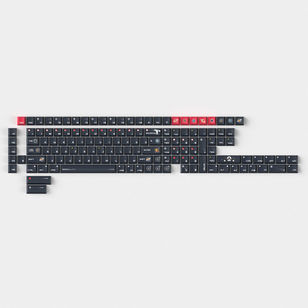 Cosmic Galaxy - Juego completo de teclas de perfil Cherry Dye-Sub PBT