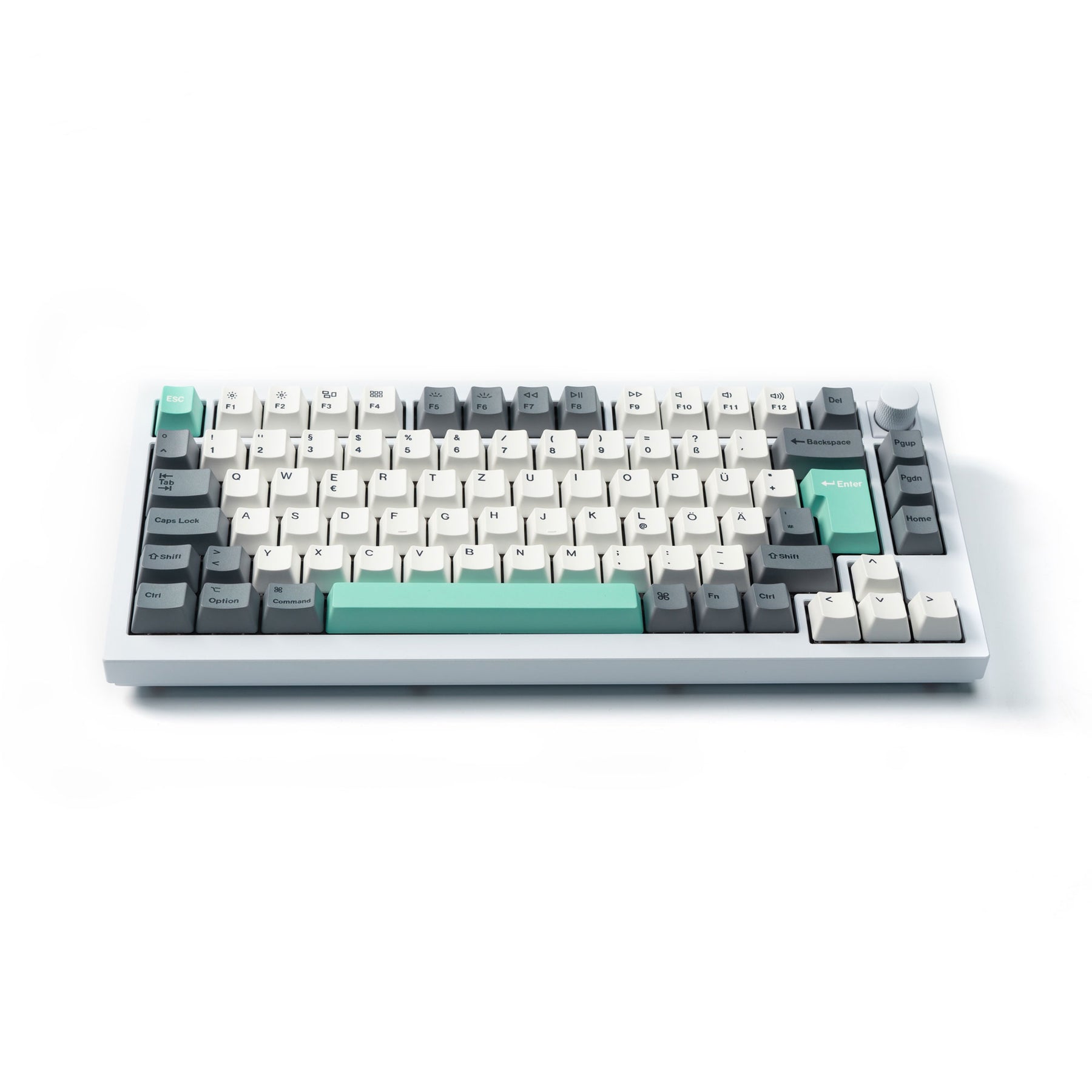 Juego completo de teclas ISO OEM Dye-Sub PBT - Gris Blanco Menta