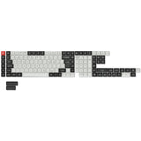 Juego completo de teclas PBT OSA con perfil de sublimación, Layout ISO: blanco y negro