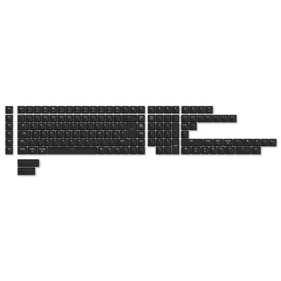 Juego completo de keycaps ABS LSA perfil bajo ISO con brillo a través - Negro