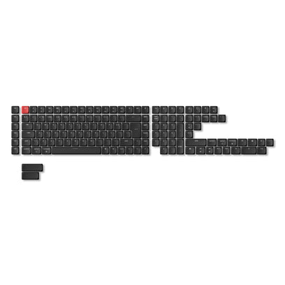 Juego completo de keycaps ABS LSA perfil bajo ISO con brillo a través - Negro