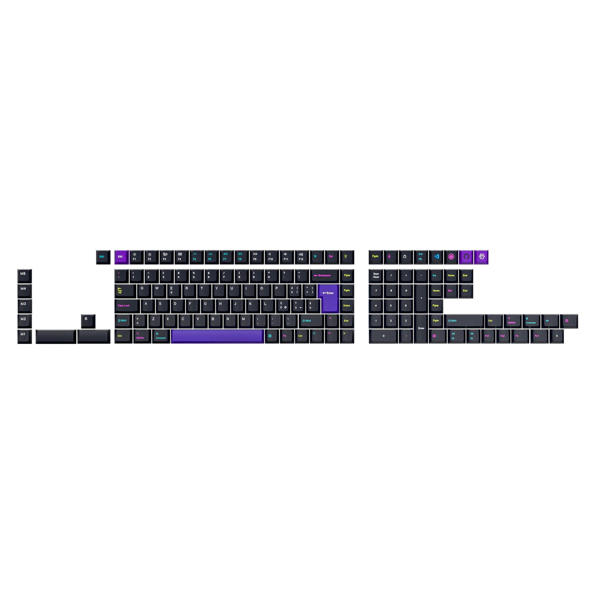 ISO Cherry Profile Dye-Sub PBT Full Set Keycap Set - Developer - Version 2