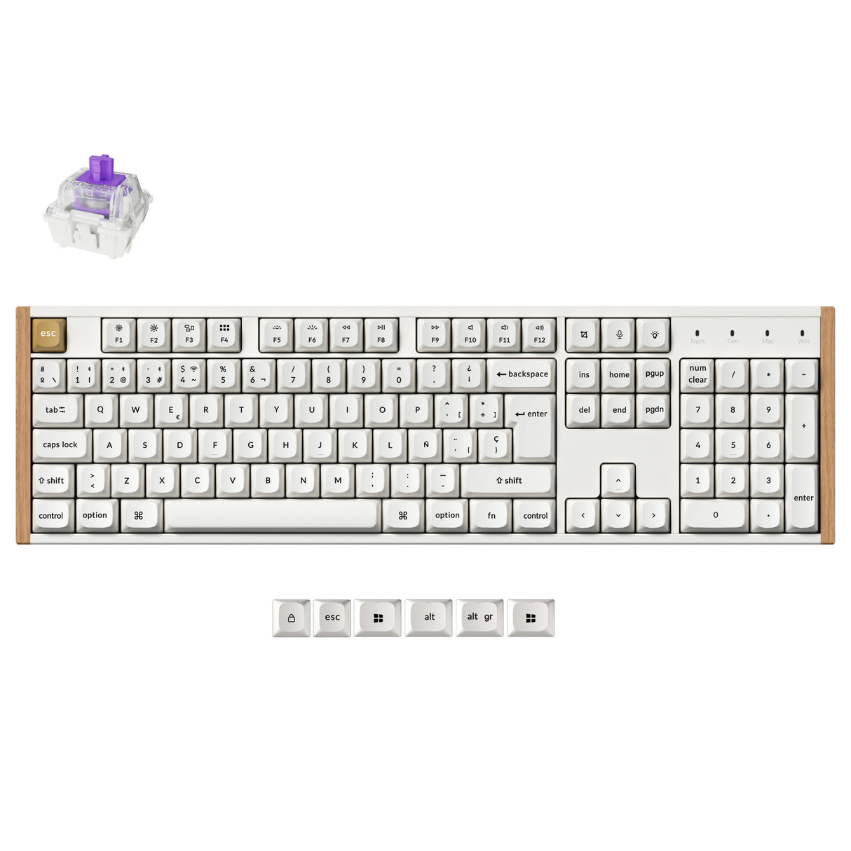 Teclado personalizado Keychron K10 HE inalámbrico con Switch magnético colección con distribución ISO