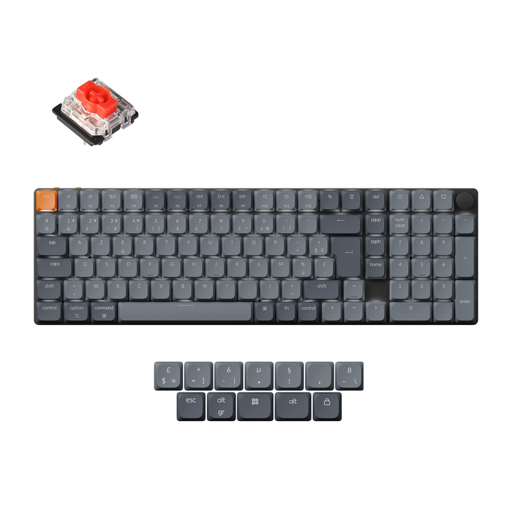 Teclado Mecánico Personalizado Inalámbrico Keychron K17 Max QMK Colección de Distribución ISO