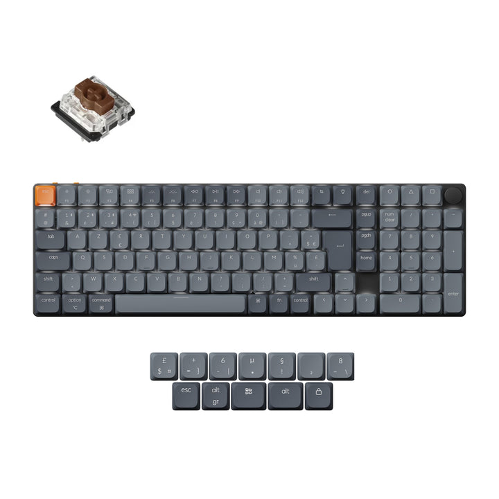 Teclado Mecánico Personalizado Inalámbrico Keychron K17 Max QMK Colección de Distribución ISO