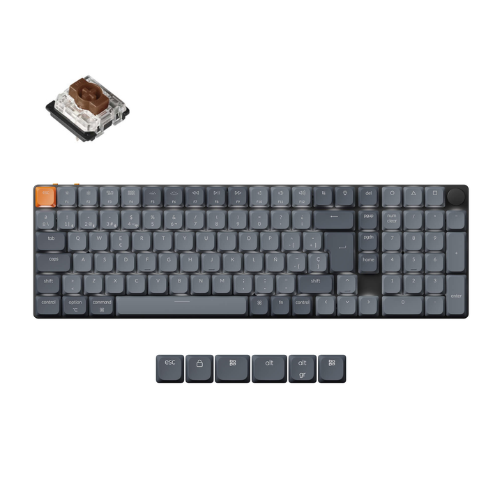 Teclado Mecánico Personalizado Inalámbrico Keychron K17 Max QMK Colección de Distribución ISO