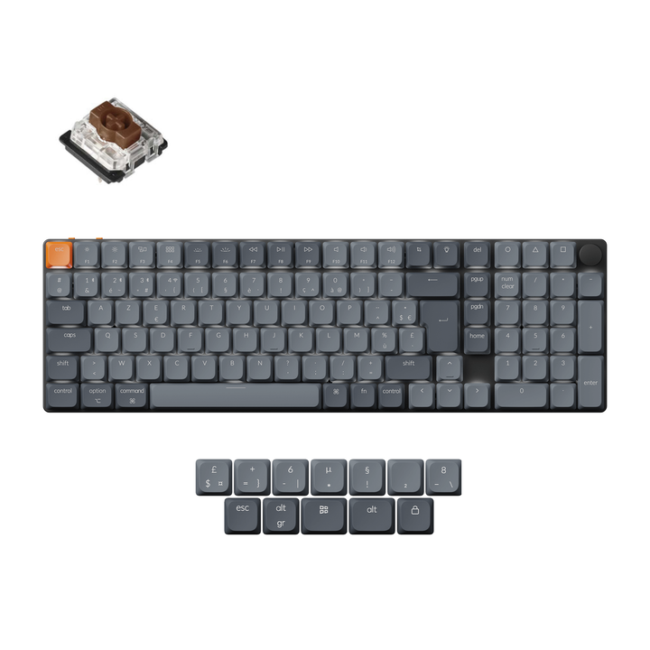Teclado Mecánico Personalizado Inalámbrico Keychron K17 Max QMK Colección de Distribución ISO