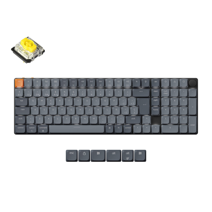 Teclado Mecánico Personalizado Inalámbrico Keychron K17 Max QMK Colección de Distribución ISO