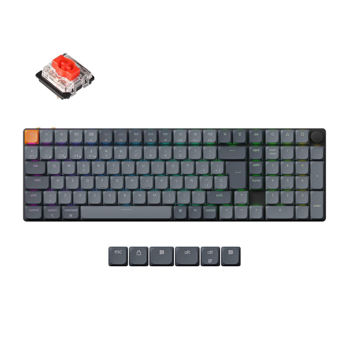 Teclado Mecánico Personalizado Inalámbrico Keychron K17 Max QMK Colección de Distribución ISO