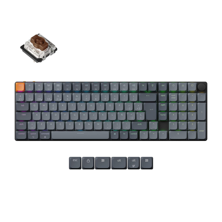 Teclado Mecánico Personalizado Inalámbrico Keychron K17 Max QMK Colección de Distribución ISO