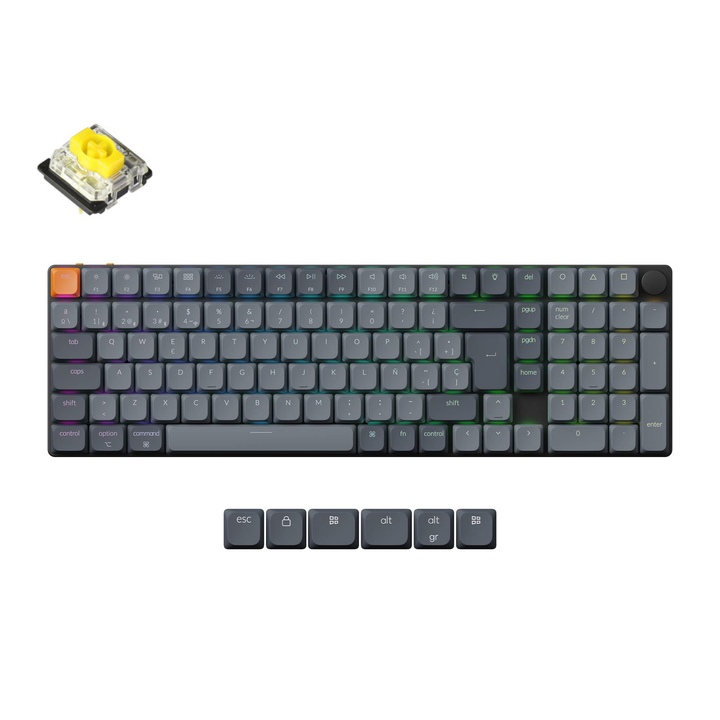 Teclado Mecánico Personalizado Inalámbrico Keychron K17 Max QMK Colección de Distribución ISO
