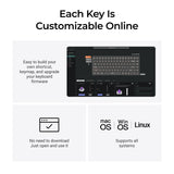 Keychron K2 HE Wireless Magnetic Switch Custom Keyboard - Concrete Edition(US ANSI Layout)