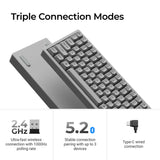 Keychron K2 HE Wireless Magnetic Switch Custom Keyboard - Concrete Edition(US ANSI Layout)