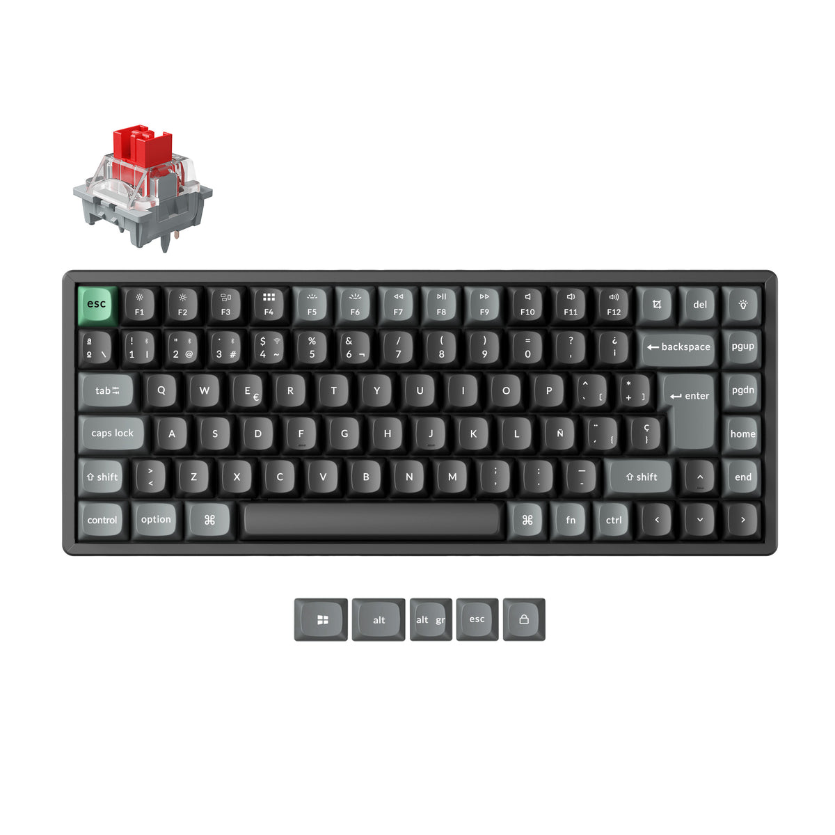 Keychron K2 Ultra 8K Wireless Custom Mechanical Keyboard ISO Layout Co ...