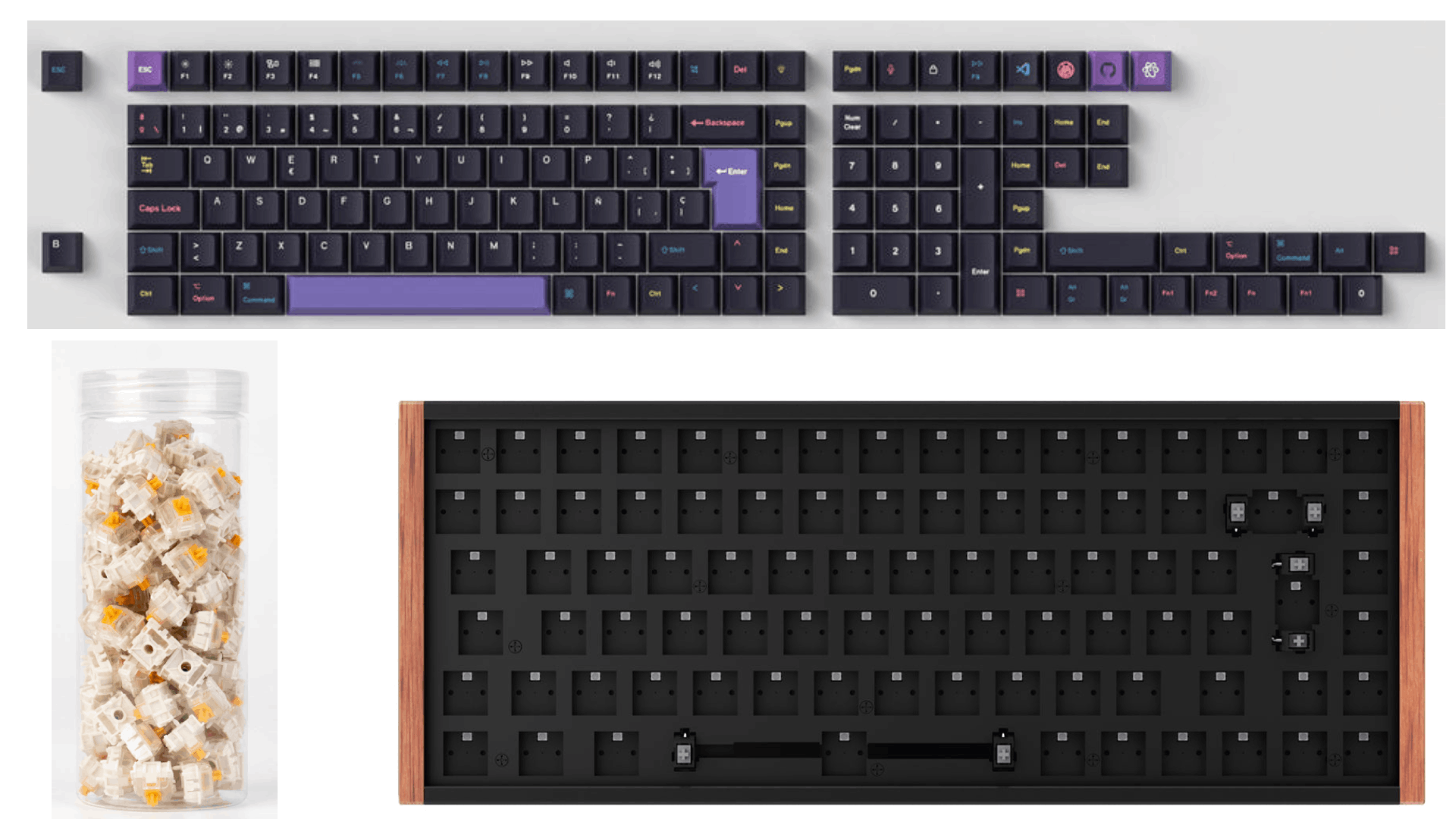 Teclado personalizado Keychron K2 HE inalámbrico con Switch magnético colección con distribución ISO