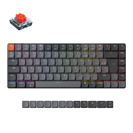 Colección de diseño ISO de teclado mecánico personalizado inalámbrico Keychron K3 Max QMK/VIA