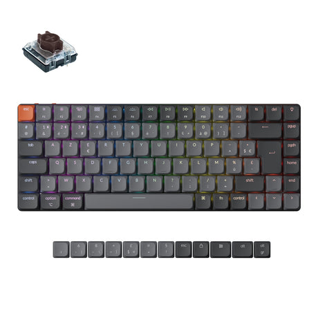 Colección de diseño ISO de teclado mecánico personalizado inalámbrico Keychron K3 Max QMK/VIA