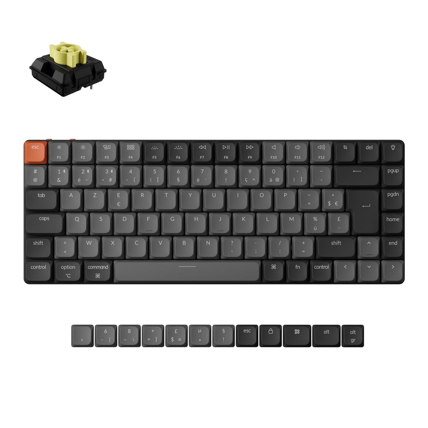 Teclado Mecánico Inalámbrico Keychron K3 QMK (Distribución ISO) - Versión 3