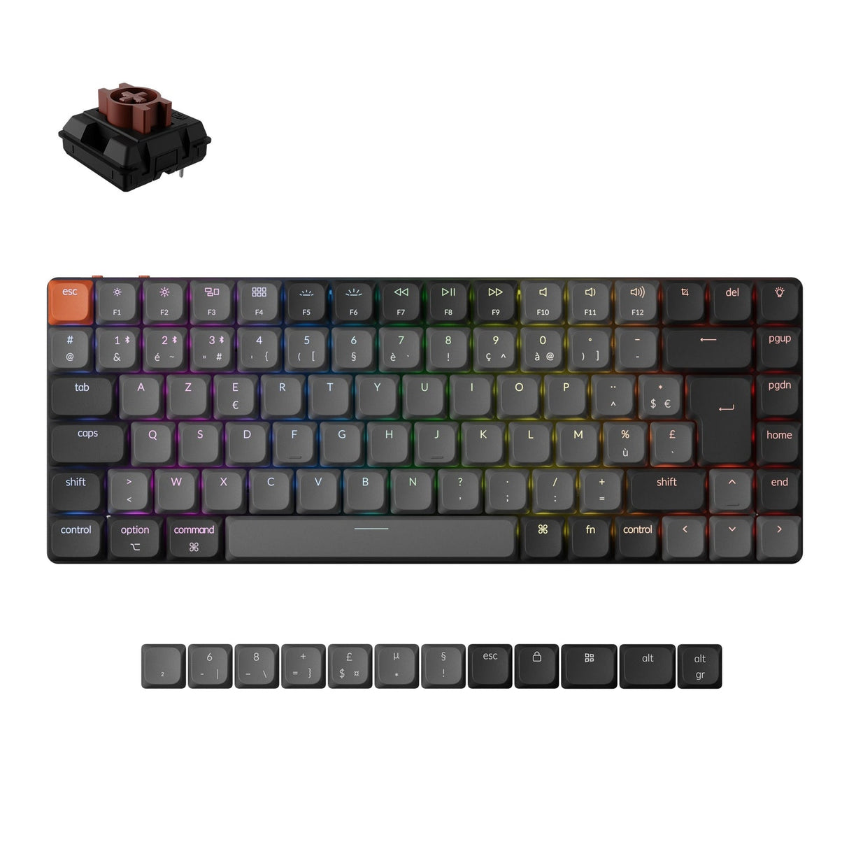 Teclado Mecánico Inalámbrico Keychron K3 QMK (Distribución ISO) - Versión 3