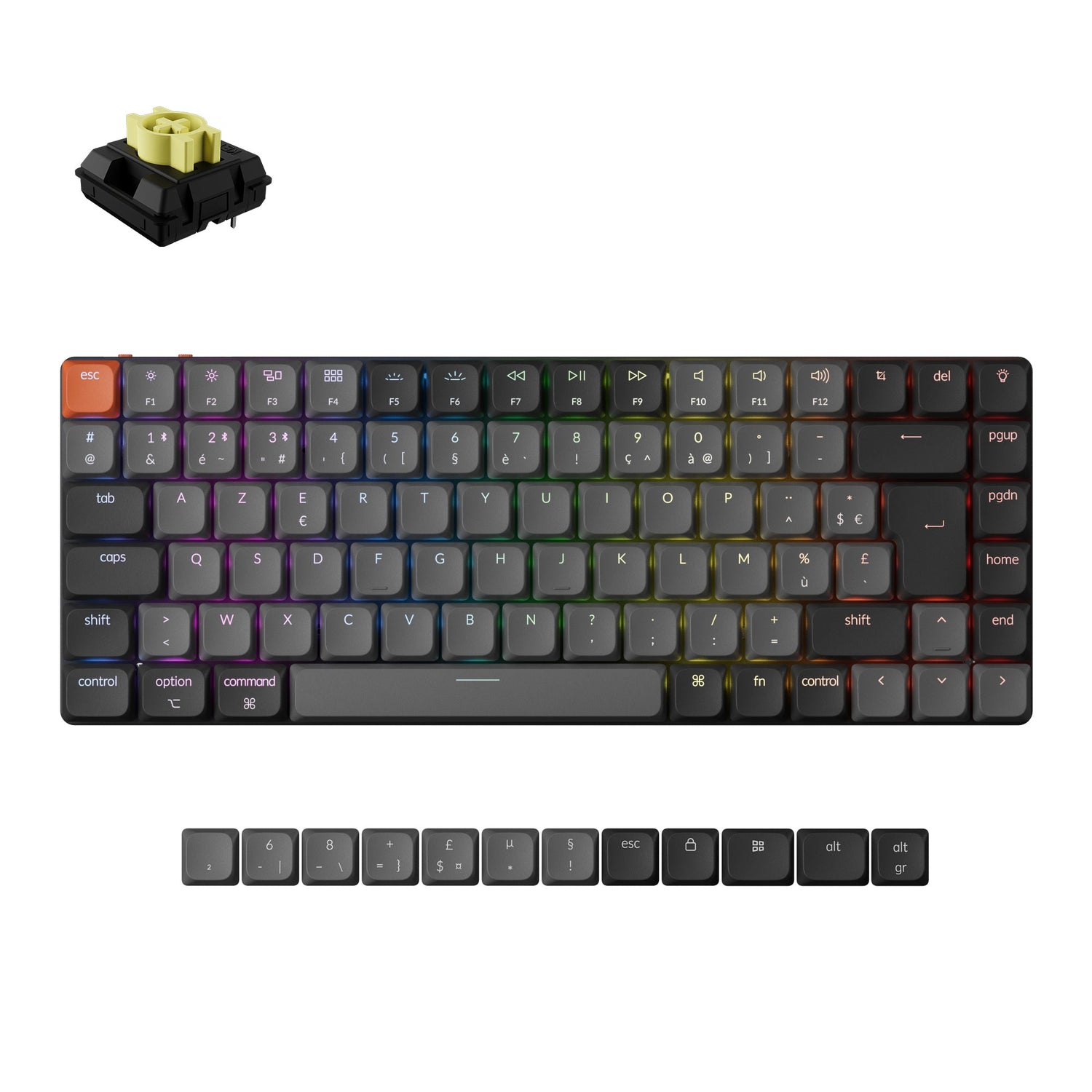 Teclado Mecánico Inalámbrico Keychron K3 QMK (Distribución ISO) - Versión 3