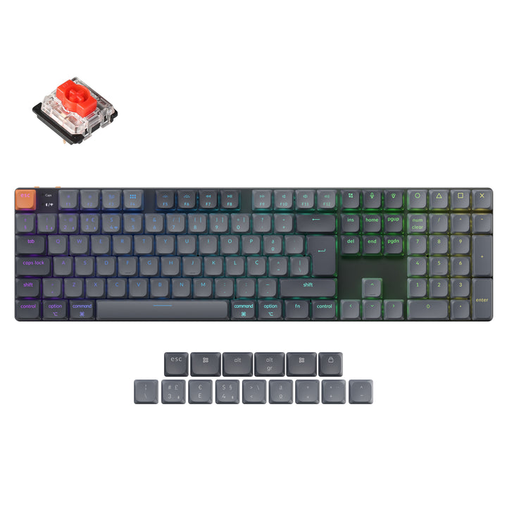 Teclado Mecánico Personalizado Inalámbrico Keychron K5 Max QMK Colección de Distribución ISO