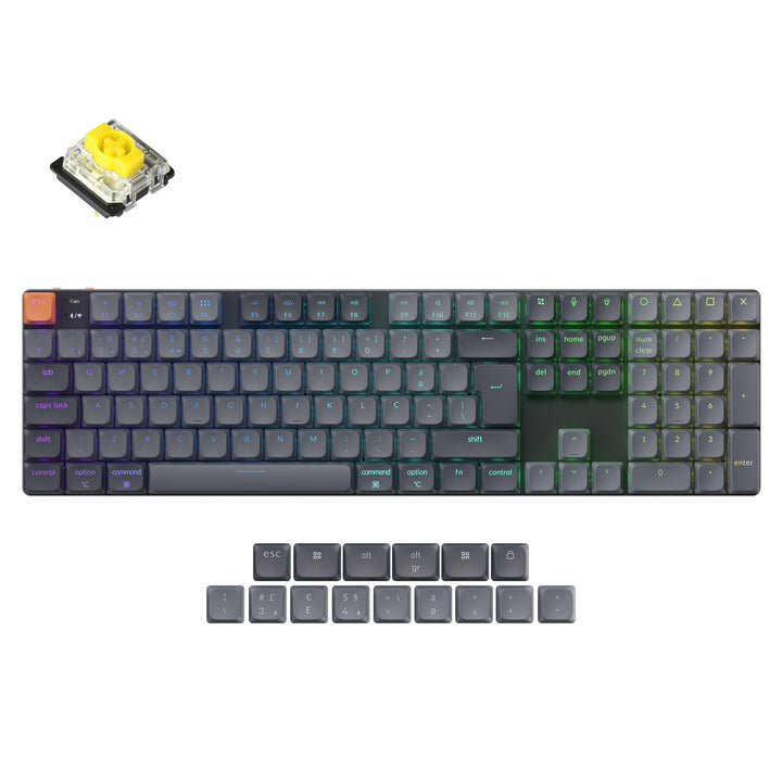 Teclado Mecánico Personalizado Inalámbrico Keychron K5 Max QMK Colección de Distribución ISO