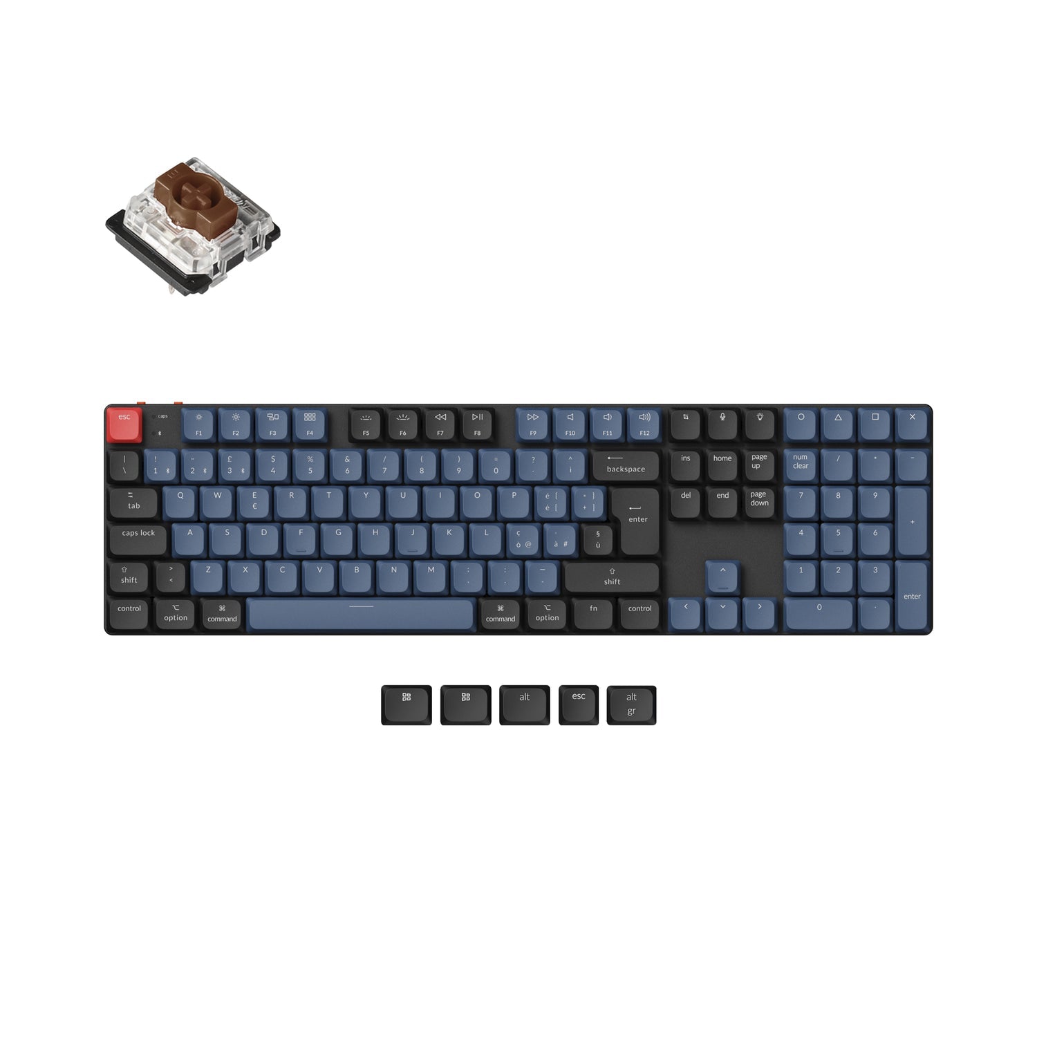 Keychron K5 Pro QMK/VIA Wireless Custom Mechanical Keyboard ISO Layout Collection