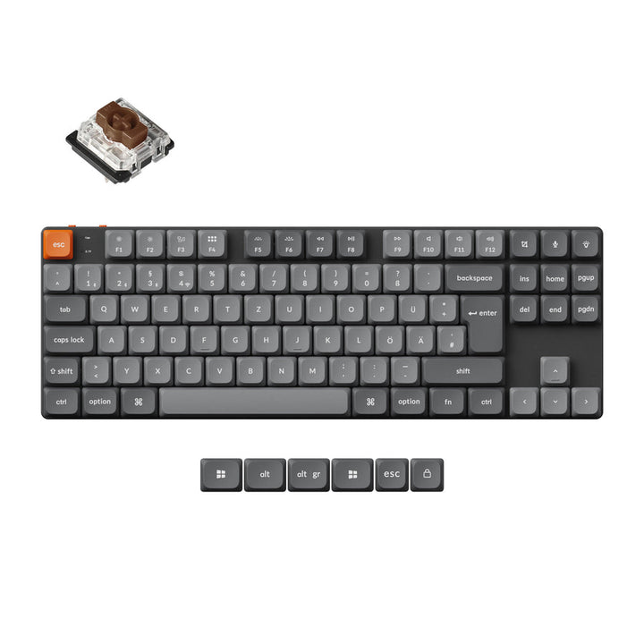 Keychron K1 Max QMK Teclado Mecánico Personalizado Inalámbrico Colección de Distribución ISO