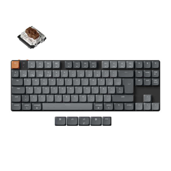 Keychron K1 Max QMK Teclado Mecánico Personalizado Inalámbrico Colección de Distribución ISO
