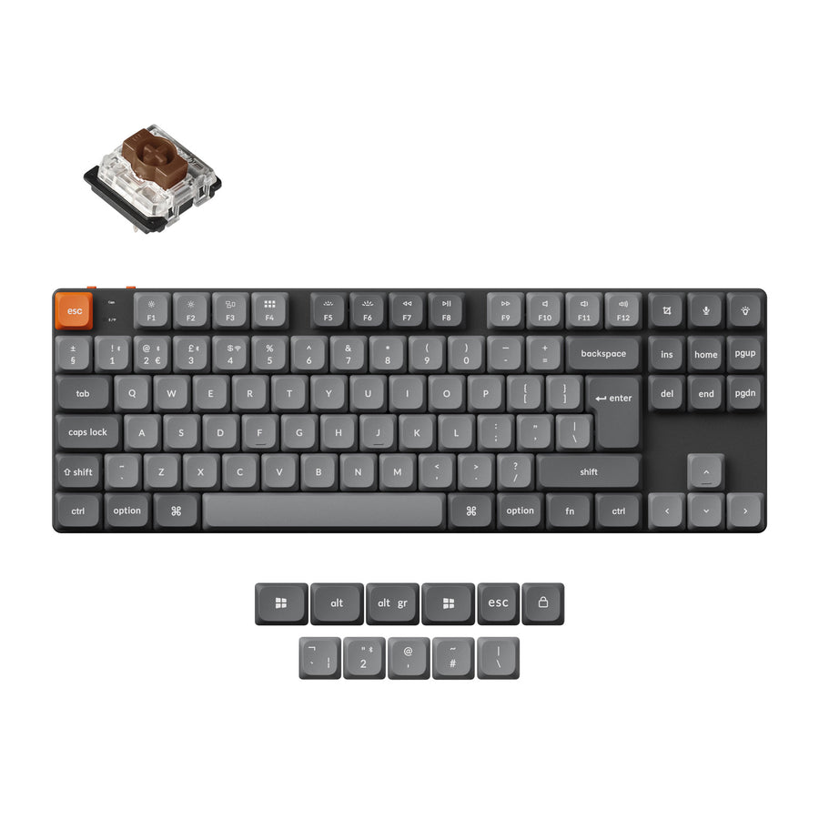 Colección de diseño ISO de teclado mecánico personalizado inalámbrico Keychron K1 Max QMK