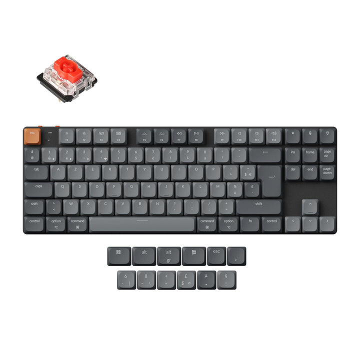 Keychron K1 Max QMK Teclado Mecánico Personalizado Inalámbrico Colección de Distribución ISO