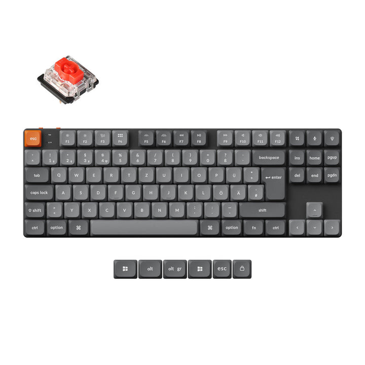 Keychron K1 Max QMK Teclado Mecánico Personalizado Inalámbrico Colección de Distribución ISO