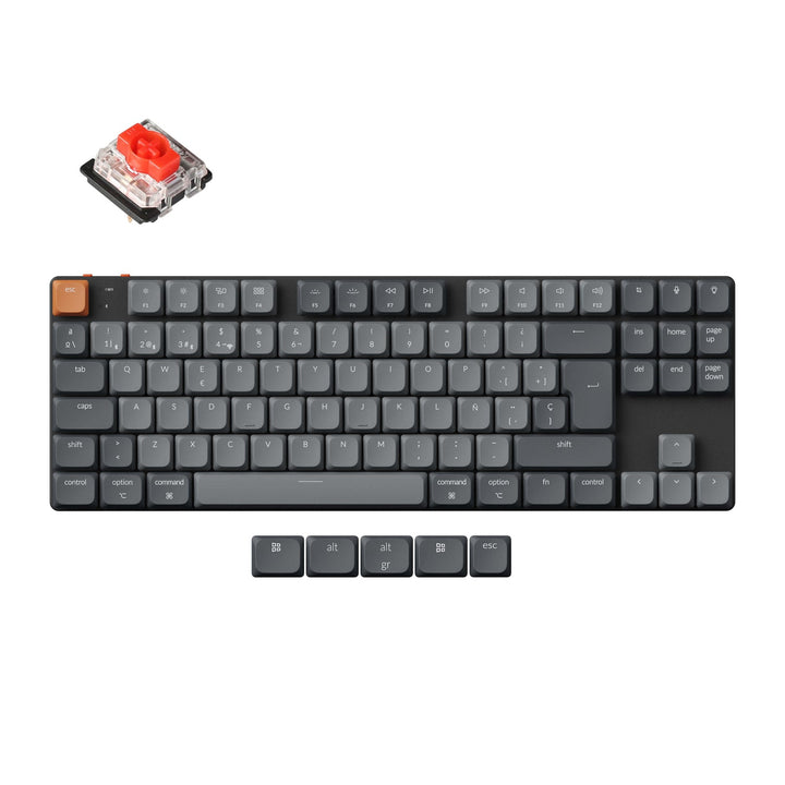 Keychron K1 Max QMK Teclado Mecánico Personalizado Inalámbrico Colección de Distribución ISO