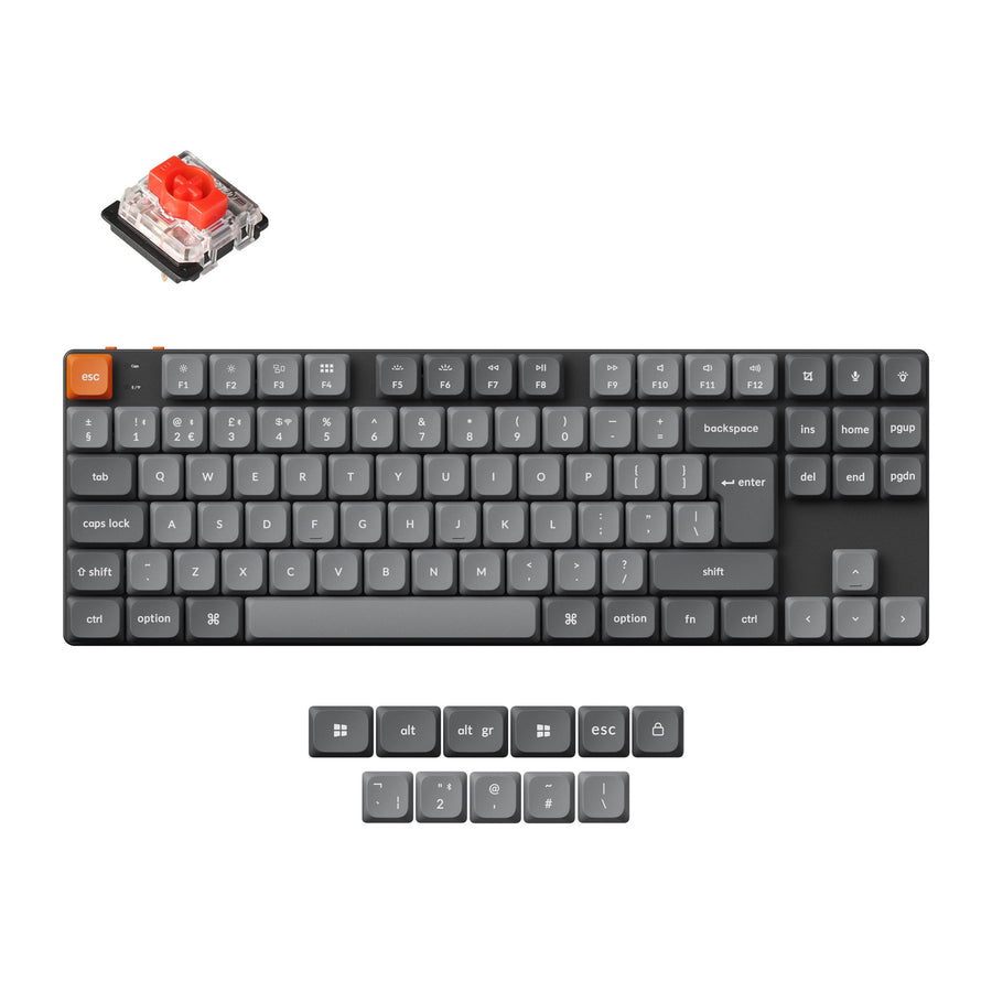 Colección de diseño ISO de teclado mecánico personalizado inalámbrico Keychron K1 Max QMK