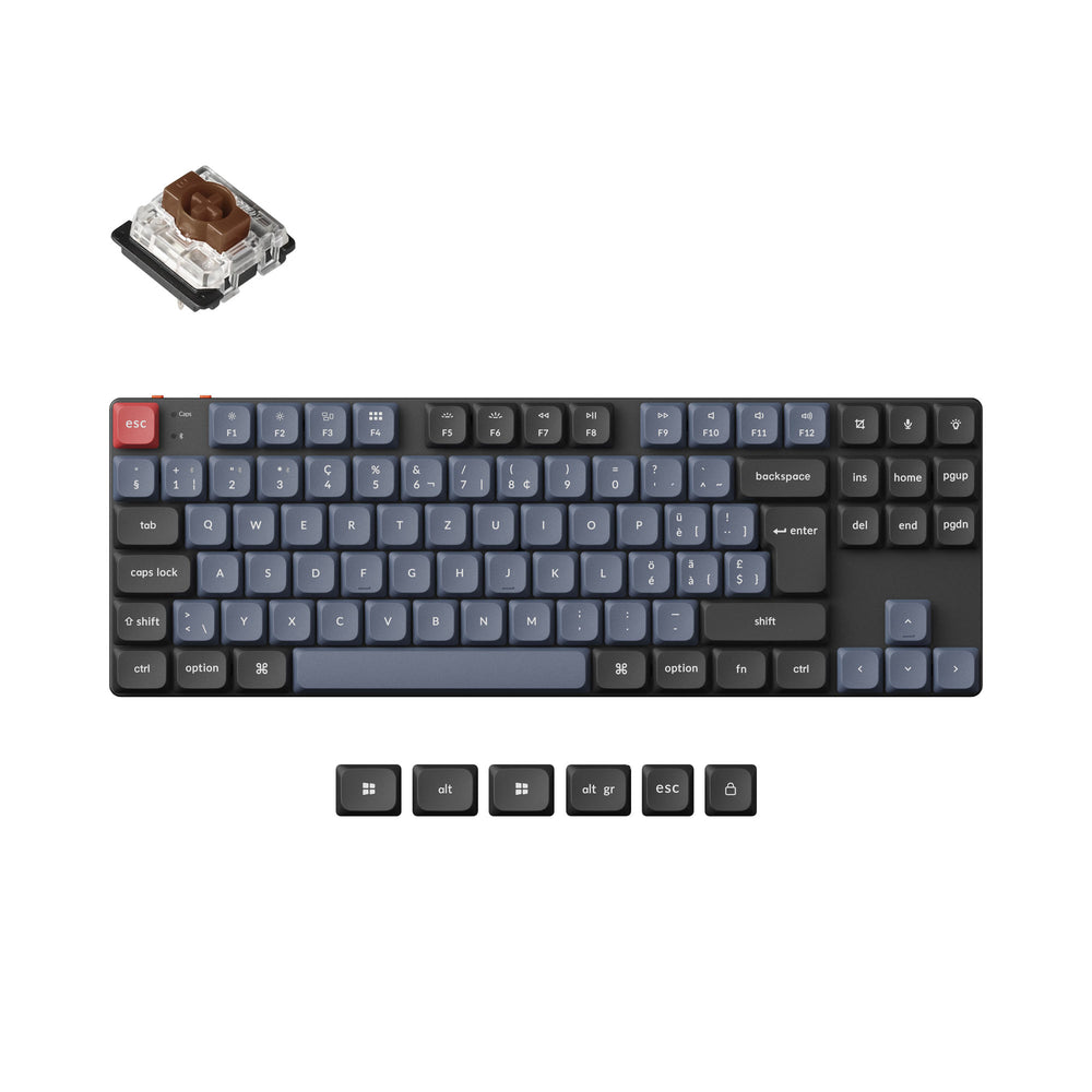 Colección de diseño ISO de teclado mecánico personalizado inalámbrico Keychron K1 Pro QMK/VIA