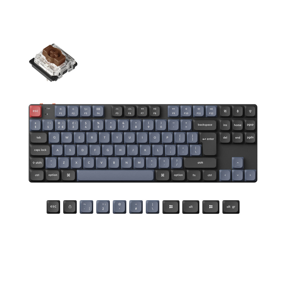 Colección de diseño ISO de teclado mecánico personalizado inalámbrico Keychron K1 Pro QMK/VIA