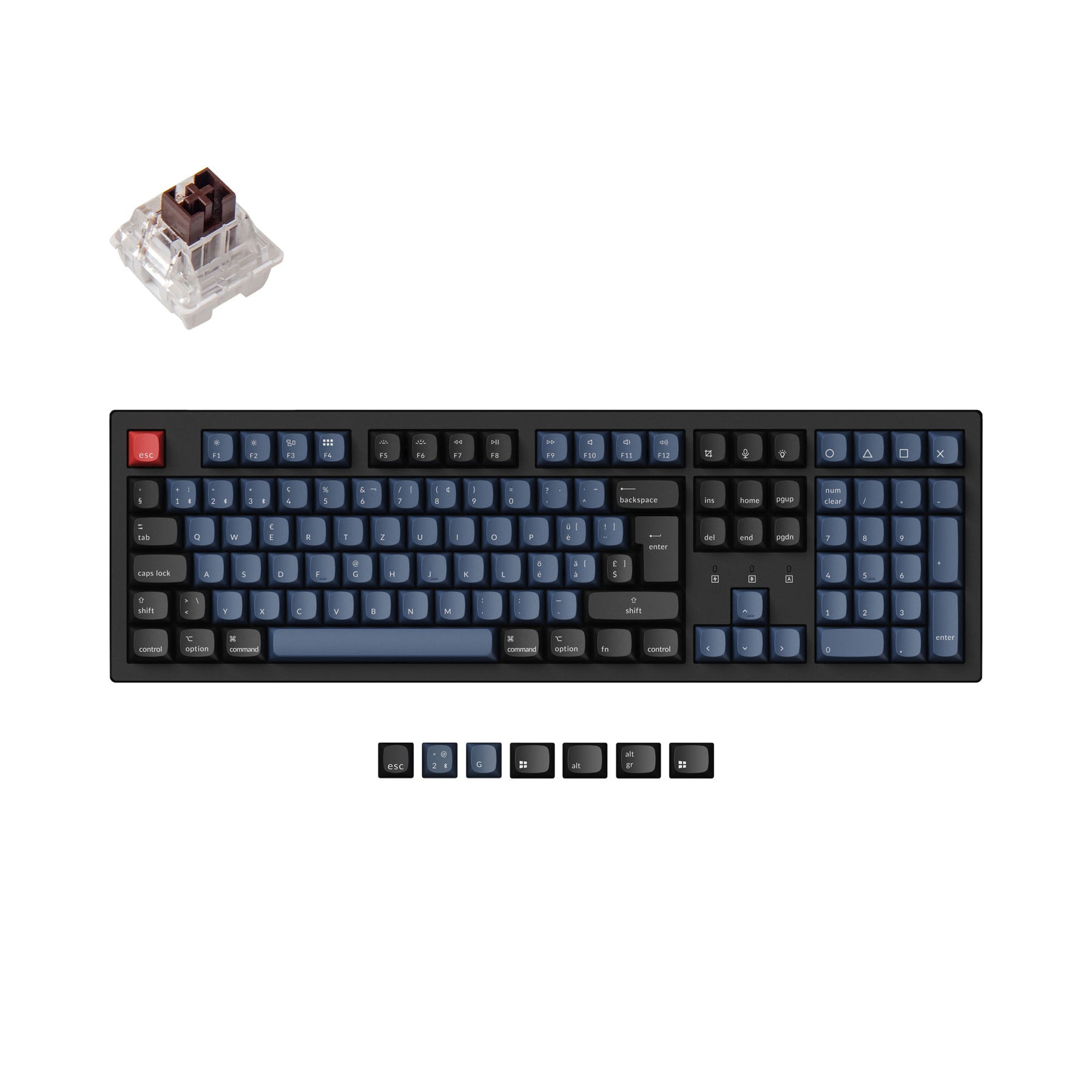 Colección de diseño ISO del teclado mecánico inalámbrico Keychron K10 Pro QMK/VIA