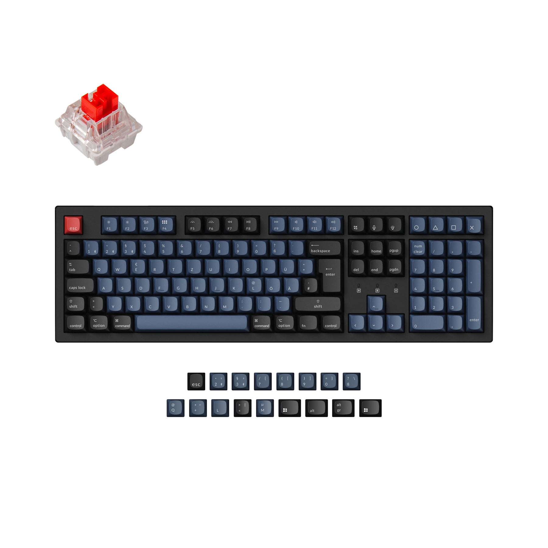 Colección de diseño ISO del teclado mecánico inalámbrico Keychron K10 Pro QMK/VIA