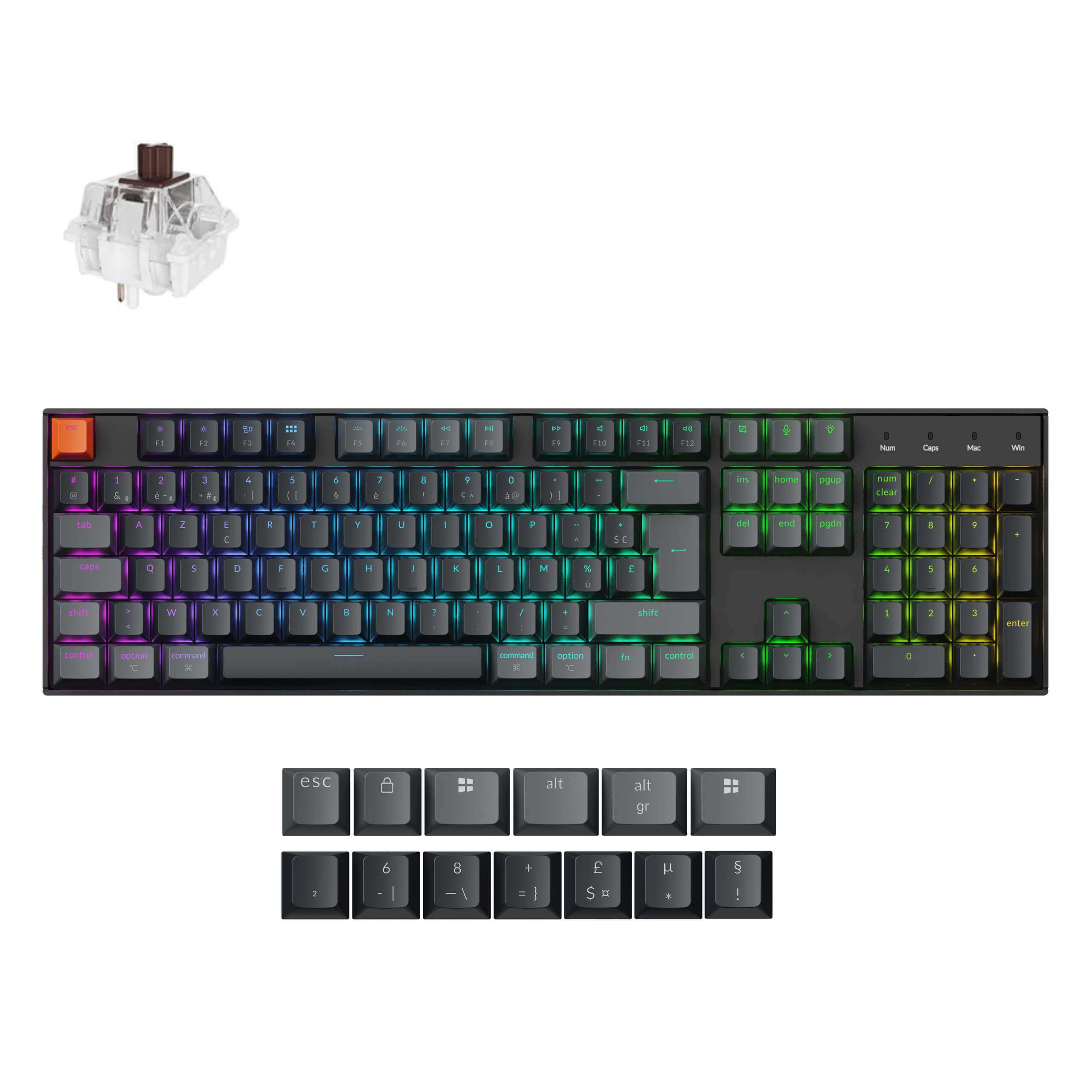 Keychron K10 QMK Wireless Mechanical Keyboard ISO Layout Collection (Version 2)