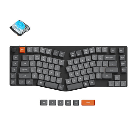 Keychron K15 Max (diseño Alice) Teclado mecánico personalizado inalámbrico QMK (diseño de EE. UU.)