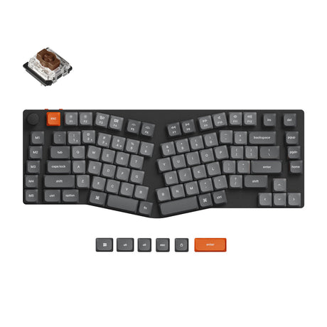 Keychron K15 Max (diseño Alice) Teclado mecánico personalizado inalámbrico QMK (diseño de EE. UU.)