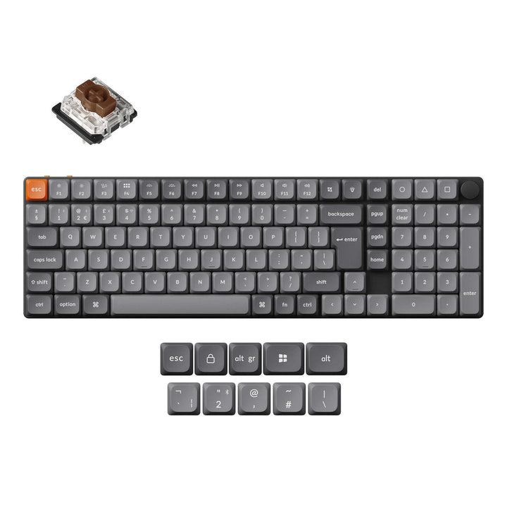 Teclado Mecánico Personalizado Inalámbrico Keychron K17 Max QMK Colección de Distribución ISO