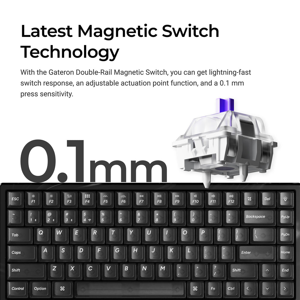 Keychron K2 HE Wireless Magnetic Switch Custom Keyboard - Resin Edition(US ANSI Layout)