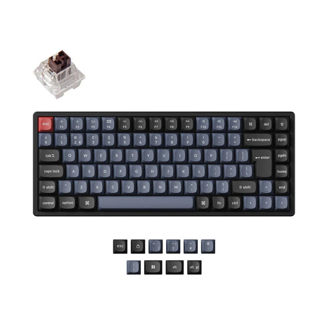 Colección de diseño ISO del teclado mecánico inalámbrico Keychron K2 Pro QMK/VIA